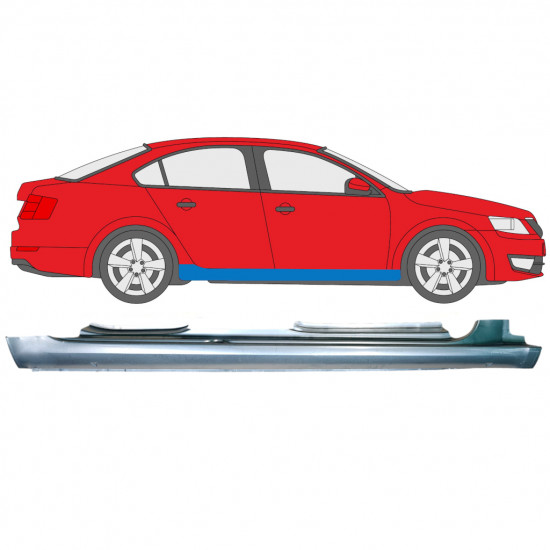 Sottoporta Lamiera Completo per Skoda Octavia III 2013-2020 / Destra 8068