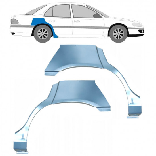 Pannello di riparazione parafango posteriore per Opel Omega B 1994-2003 / Sinistra+Destra / Set 9274