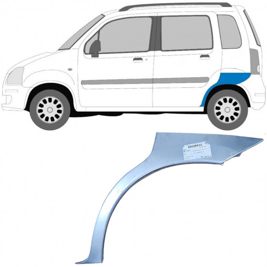 Pannello di riparazione parafango posteriore per Opel Agila 2001-2008 / Sinistra 6906