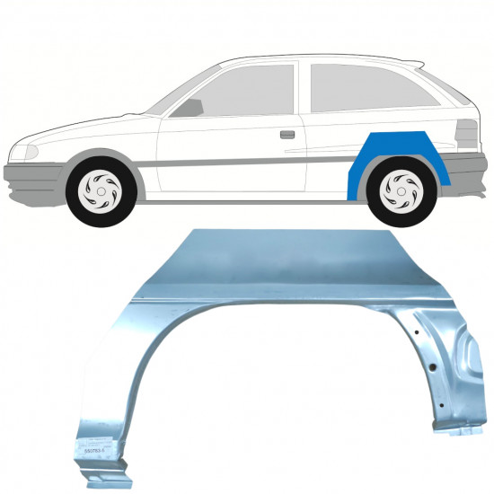Pannello di riparazione parafango posteriore per Opel Astra F 1991-2002 / Sinistra 7256