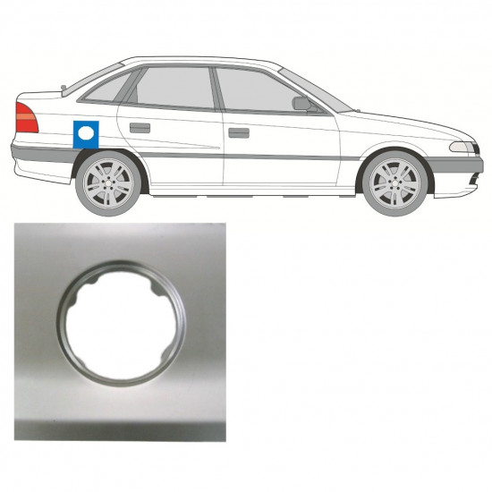 Lamierato riparazione ingresso bocchettone per Opel Astra F 1991-2002 / Destra 7250