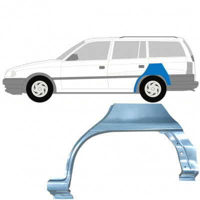 Pannello di riparazione parafango posteriore per Opel Astra F 1991-2002 / Sinistra / COMBI 7260
