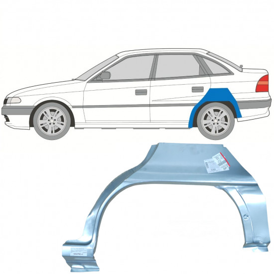 Pannello di riparazione parafango posteriore per Opel Astra F 1991-2002 / Sinistra / SEDAN 7262