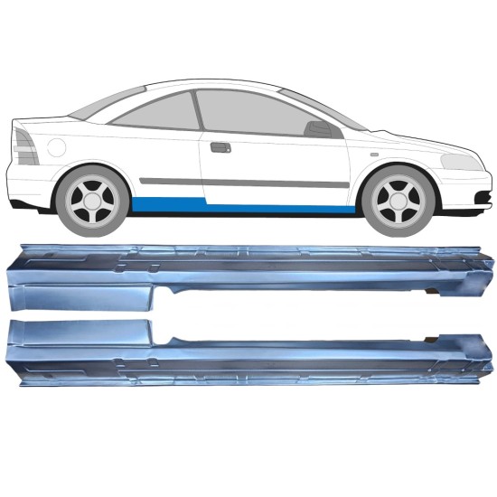 Sottoporta Lamiera Completo per Opel Astra G 1998-2009 / Sinistra+Destra / COUPE 15964
