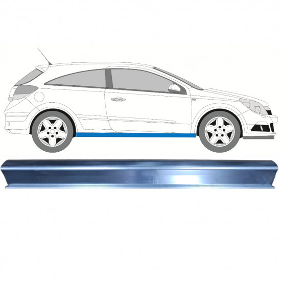 Pannello di riparazione sottoporta lamiera per Opel Astra GTC 2005-2011 / Destra 7295