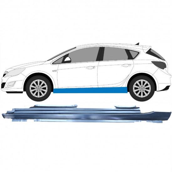 Sottoporta Lamiera Completo per Opel Astra J 2009-2015 / Sinistra 6324