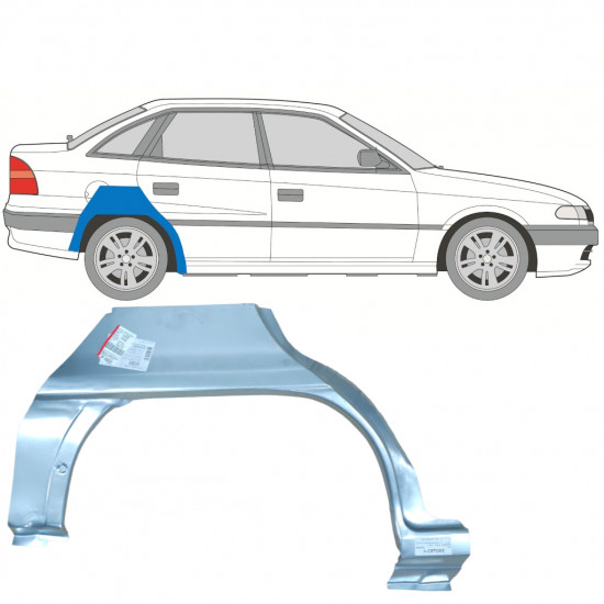 Pannello di riparazione parafango posteriore per Opel Astra F 1991-2002 / Destra / SEDAN 7263