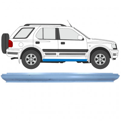 Pannello di riparazione sottoporta lamiera per Opel Frontera B 1999-2002 / Sinistra = Destra (simmetrico) 6883