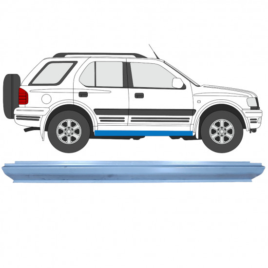 Pannello di riparazione sottoporta lamiera per Opel Frontera B 1999-2002 / Sinistra = Destra (simmetrico) 6883