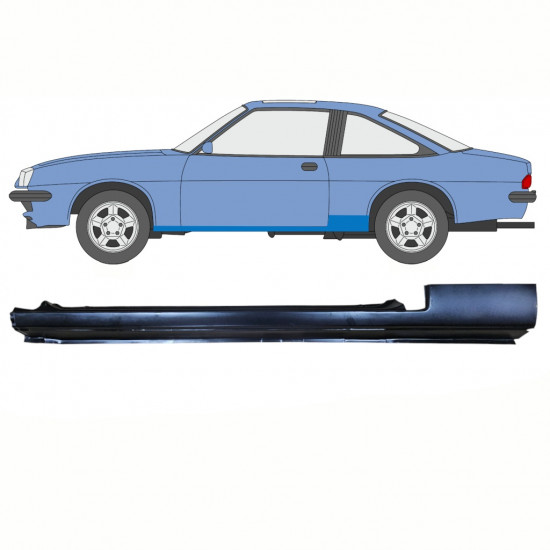 Sottoporta Lamiera Completo per Opel Manta B 1975-1988 / Sinistra 8793