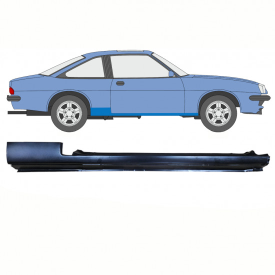 Sottoporta Lamiera Completo per Opel Manta B 1975-1988 / Destra 8792