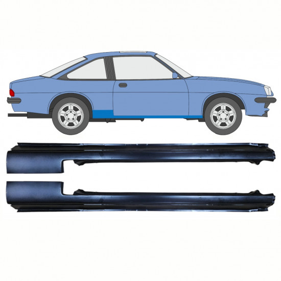 Sottoporta Lamiera Completo per Opel Manta B 1975-1988 / Sinistra+Destra / Set 11080
