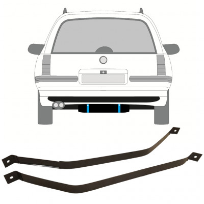 Cinghie serbatoio carburante per Opel Omega B 1994-2003 9385