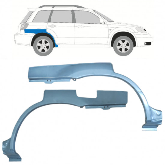 Pannello di riparazione parafango posteriore per Mitsubishi Outlander 2003-2007 / Sinistra+Destra / Set 11539