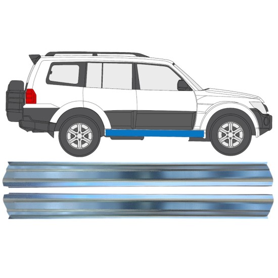 Pannello di riparazione sottoporta lamiera per Mitsubishi Pajero 2006-2021 / Sinistra+Destra / Set 16351