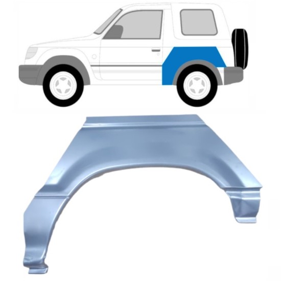 Pannello di riparazione parafango posteriore per Mitsubishi Pajero 1991-2001 / Sinistra 15126