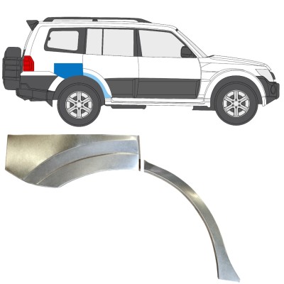 Pannello di riparazione parafango posteriore per Mitsubishi Pajero 2006-2021 / Destra 14840