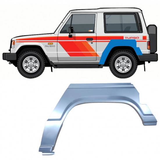 Pannello di riparazione parafango posteriore per Mitsubishi Pajero 1982-1992 / Sinistra 6065