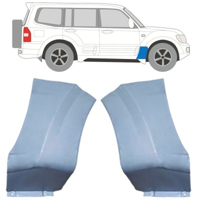 Pannello di riparazione parafango anteriore per Mitsubishi Pajero 1999-2006 / Sinistra+Destra / Set 16903
