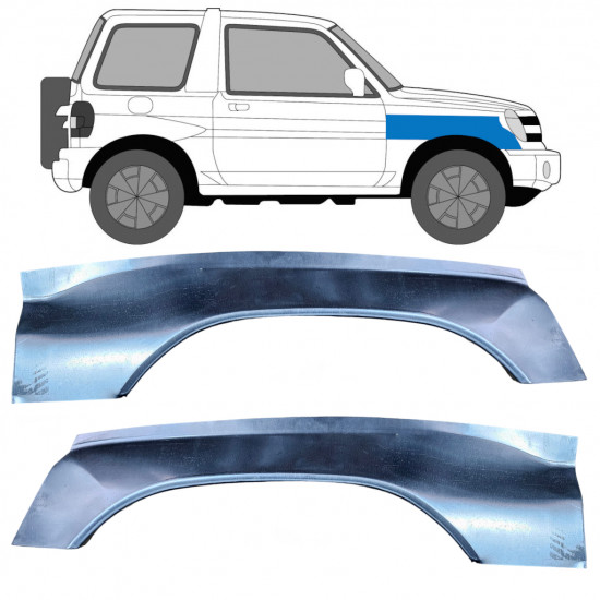 Pannello di riparazione parafango anteriore per Mitsubishi Pajero Pinin 1998-2007 / Sinistra+Destra / Set 10624