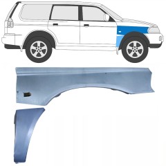 Pannello di riparazione parafango anteriore per Mitsubishi Pajero Sport 1996-2008 / Destra / Set 8542