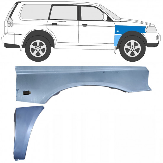 Pannello di riparazione parafango anteriore per Mitsubishi Pajero Sport 1996-2008 / Destra / Set 8542
