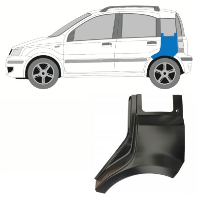 Pannello di riparazione parafango posteriore per Fiat Panda 2003-2012 / Sinistra 10752