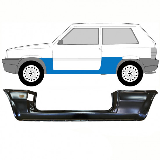 Sottoporta Lamiera Completo per Fiat Panda 1980-2002 / Sinistra 10755