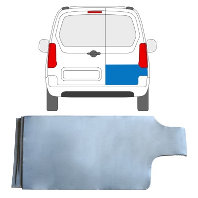 Pannello di riparazione porta posteriore per Citroen Berlingo 2008-2018 / Destra 15212