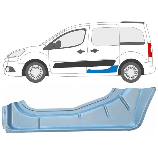 Pannello di riparazione porta scorrevole interno per Citroen Berlingo 2008-2018 / Sinistra 17071