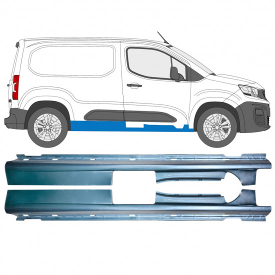 Sottoporta Lamiera Completo per Peugeot Partner 2018-2023 / Sinistra / Destra / Sinistra+Destra / Set 12880