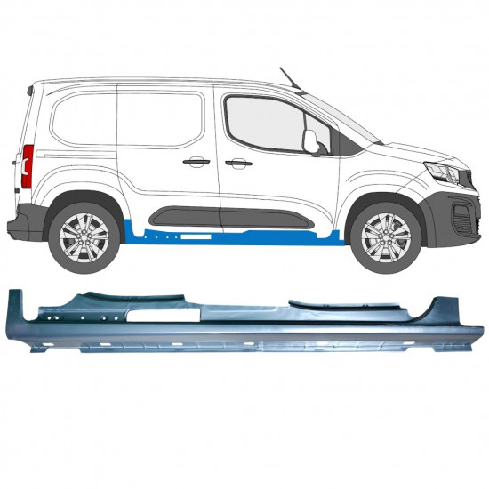 Sottoporta Lamiera Completo per Peugeot Partner 2018-2023 / Destra 12875