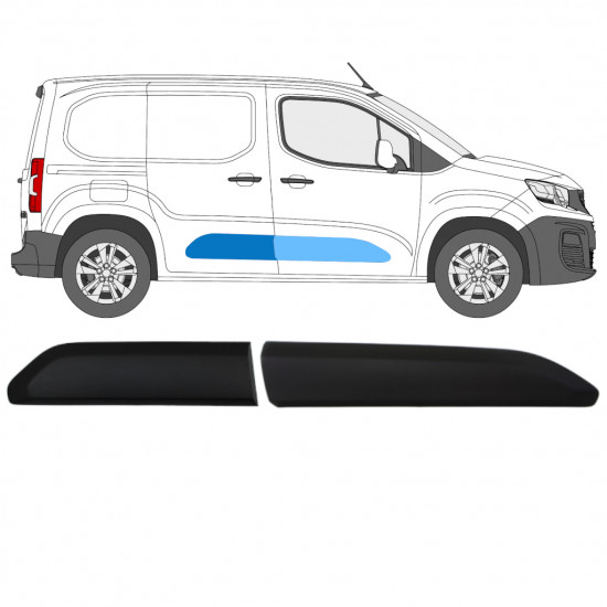 Modanatura laterale per Peugeot Partner 2018-2023 / Destra / Set 12988