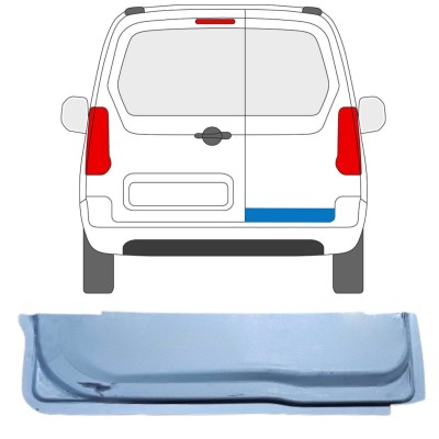 Pannello di riparazione porta posteriore interno per Citroen Berlingo 2008-2018 / Destra 16909