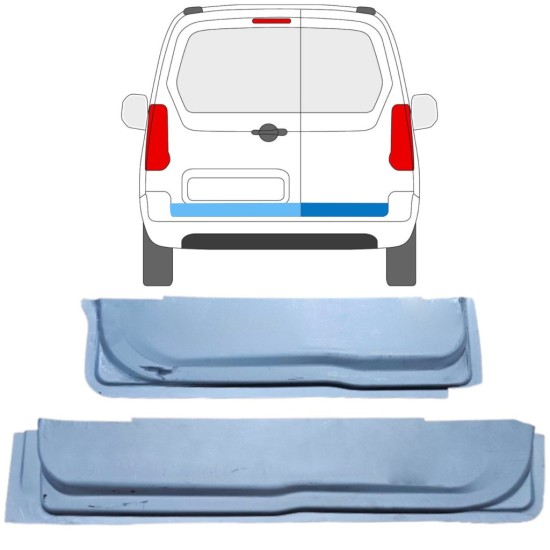 Pannello di riparazione porta posteriore interno per Peugeot Partner 2008-2018 / Sinistra+Destra / Set 16911