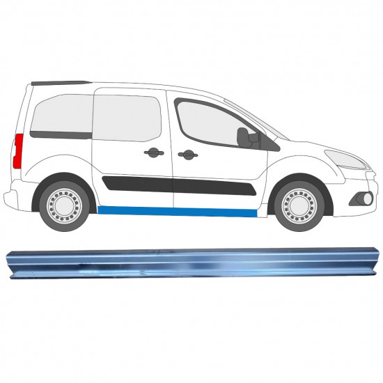 Pannello di riparazione sottoporta porta scorrevole per Peugeot Partner 2008-2018 / Destra 11296