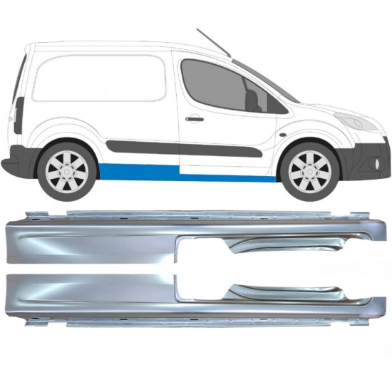 Sottoporta Lamiera Completo per Peugeot Partner 2008-2018 / Sinistra+Destra / Set 10113