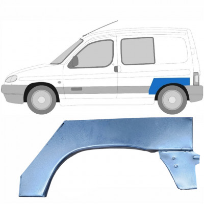 Pannello di riparazione parafango posteriore per Citroen Berlingo 1996-2008 / Sinistra 13656