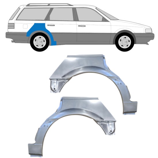 Pannello di riparazione parafango posteriore per Volkswagen Passat B3 1988-1993 / Sinistra+Destra / COMBI / Set 14521
