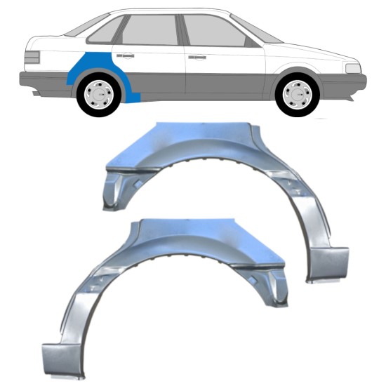 Pannello di riparazione parafango posteriore per Volkswagen Passat B3 1988-1993 / Sinistra+Destra / SEDAN / Set 14518
