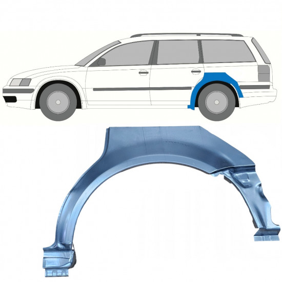 Pannello di riparazione parafango posteriore per Volkswagen Passat B5 1996-2005 / Sinistra / COMBI 8920