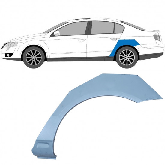 Pannello di riparazione parafango posteriore per Volkswagen Passat B6 2005-2010 / Sinistra 11454