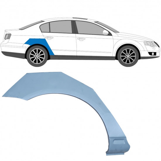 Pannello di riparazione parafango posteriore per Volkswagen Passat B6 2005-2010 / Destra 11453