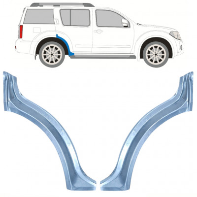 Pannello di riparazione parafango posteriore per Nissan Pathfinder R51 2004-2013 / Sinistra+Destra / Set 10352