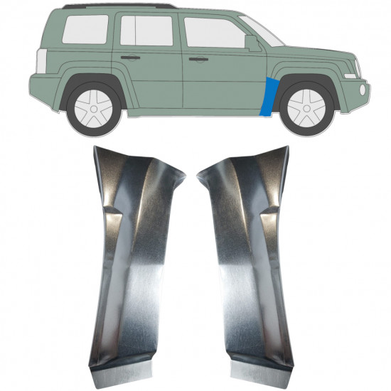 Pannello di riparazione parafango anteriore per Jeep Patriot 2006- / Sinistra+Destra / Set 11190