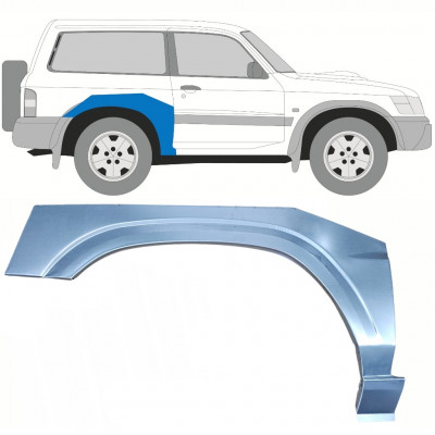 Pannello di riparazione parafango posteriore per Nissan Patrol Y61 GY61 1997-2009 / Destra 10218