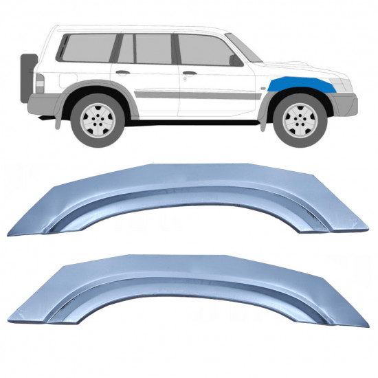 Pannello di riparazione parafango anteriore per Nissan Patrol Y61 GY61 1997-2009 / Sinistra+Destra / Set 10573