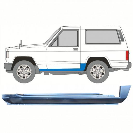 Sottoporta Lamiera Completo per Nissan Patrol K160 1979-1990 / Sinistra 8640