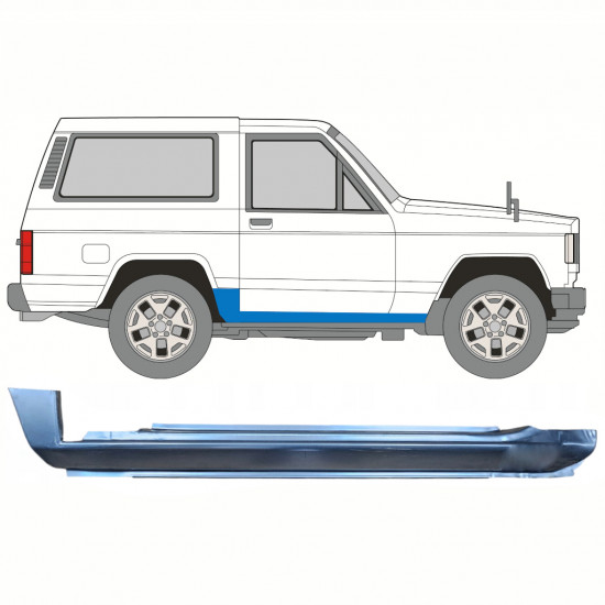 Sottoporta Lamiera Completo per Nissan Patrol K160 1979-1990 / Destra 8639