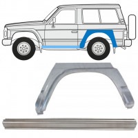 Pannello di riparazione sottoporta e parafango posteriore per Nissan Patrol Y60 GY60 1990-1997 / Sinistra / Set 11541